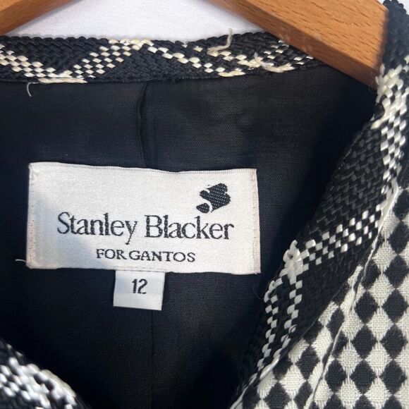 Stanley Blacker for Gantos Vintage Diamond Print Eclectic Blazer Jacket Size 12 - Picture 8 of 13
